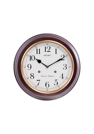 Seiko Clock Qxh202z Ahşap Müzikli Çift Zilli Duvar Saati Beyaz