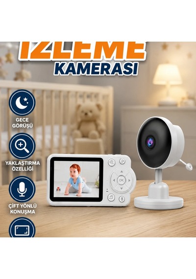 Wifi Siz Gece Görüşlü Yakınlaştırmalı Bebek İzleme Kamerası Çift Yönlü Sesli Diğer