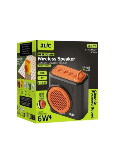 Blic Bls-92 6w Bluetooth 5.4 Kablosuz Hoparlör 1200mah Usb Tf Kart Type-c Askılı Taşınabilir Mini Speaker Beyaz-14828