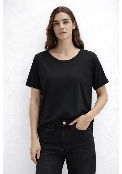 Fashion Friends Kol Detaylı Siyah Kadın Bluz 26y0309k1