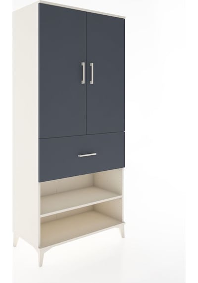 Hyperion Dolap 2 Raflı Tek Çekmeceli Tek Askılı 88x44x195 Aytaşı-antrasit Aytası Hyperion Dolap 2 Raflı Tek Çekmeceli Tek Askılı 88x44x195 Aytaşı-antrasit Aytası