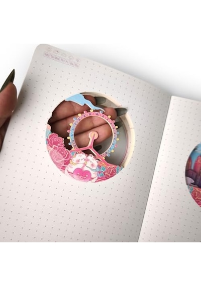 Dönme Dolap Temalı 3d Stereo Katmanlı Oyma Sayfalı Defter Ajanda Bloknot 20,8 X 14 Cm 120 Yaprak Diğer