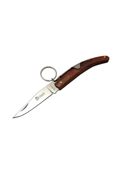 Okapi Gc2079c Kahverengi Kamp Çakı 16,5cm - Manuel, Kemerlikli, Ahşap Sap Çok Renkli