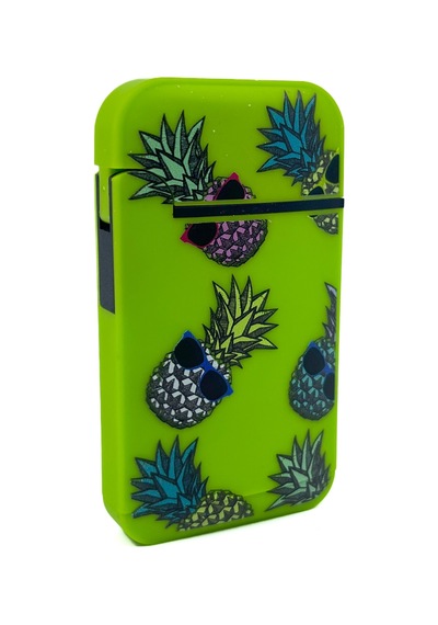 Zengaz Cool Tasarım Jet Alev Çakmak - Cool Pineapples Yeşil