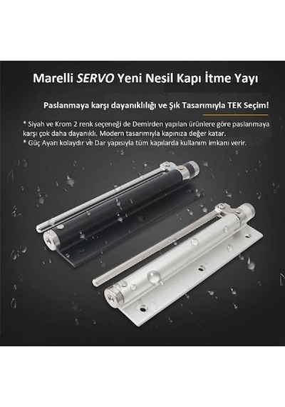 Marelli Servo Siyah Otomatik Kapı Kapatıcı Kapı İtme Yayı