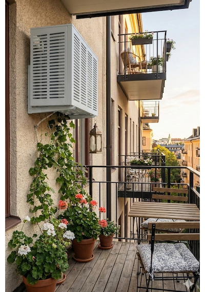 Klima Motoru/dış Ünite Gizleme/koruma Kafesi Xl 120x62x150 H Slotted Açık Gri