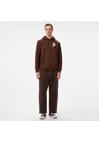 Primitive Courage Hood Erkek Kahverengi Hoodie Düz Papfa2407