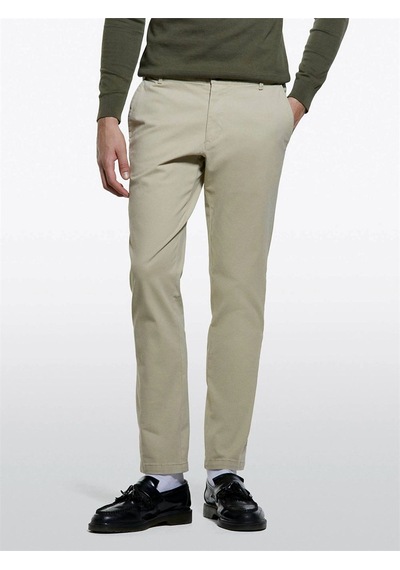 Sisley Slim Fit Vintage Efekt Chino Pantolon Erkek Bej Pantolon - 325a4dm6sf02y