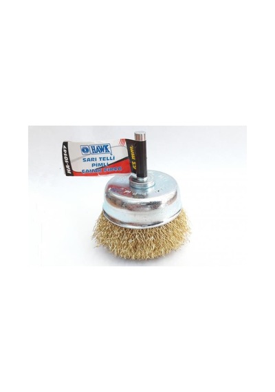 Hawk Ha10147 Pimli Sarı Tel Çanak Fırça 65 Mm