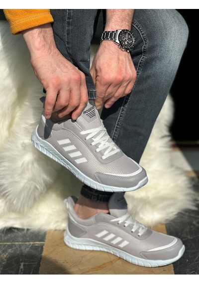 Günlük Erkek Sneaker Fileli Bağcıklı Rahat Esnek Dikiş Detaylı Yürüyüş Spor Ayakkabı 1453 Buz - Beyaz Günlük Erkek Sneaker Fileli Bağcıklı Rahat Esnek Dikiş Detaylı Yürüyüş Spor Ayakkabı 1453 Buz - Beyaz
