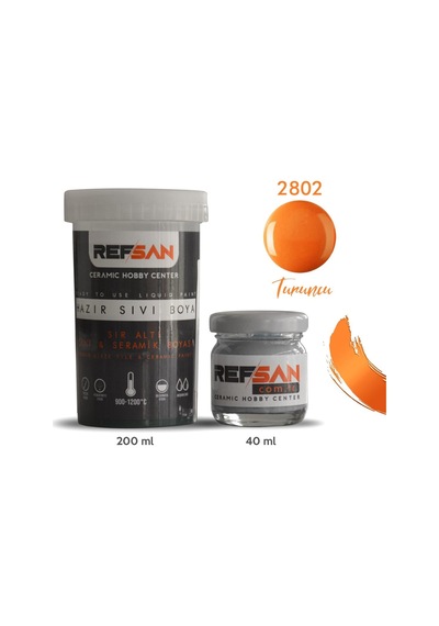 Hazır Çini ve Seramik Boyası 2802 Turuncu 200 Ml