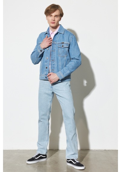 Wrangler Trucker Regular Fit Normal Kesim %100 Pamuk Açık Mavi Jean Kot Ceket W410El44L Mavi Wrangler Trucker Regular Fit Normal Kesim %100 Pamuk Açık Mavi Jean Kot Ceket W410El44L Mavi
