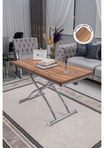 Juppo Üst Tabla Mdf Urartu Oval Köşe Alt Krom Dışa K