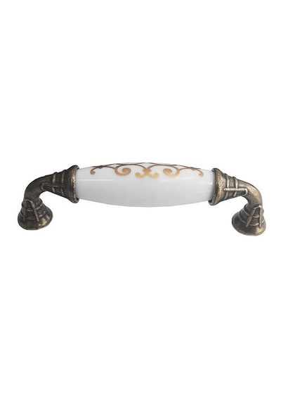 Klasik Silindir Kulp Antik Sarı 96 Mm Diğer