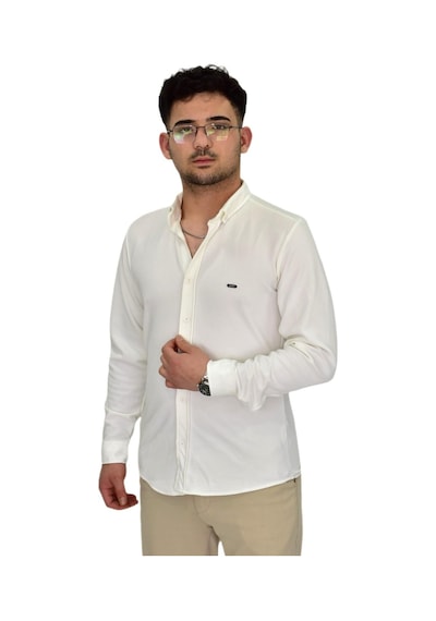 Erkek Likralı Spor Silim Fit Gömlek Bgl-st04332 Ekru