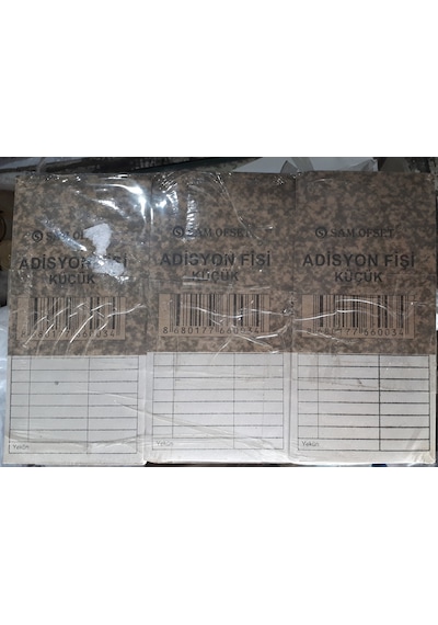 Adisyon Fişi Küçük 7x15 Cm 36 Adetli Paket