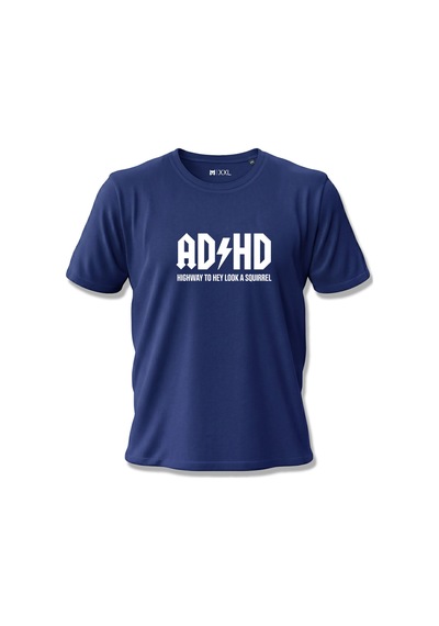 North Whiskers Adhd Highway To Hey Look A Squirrel Esprili Baskılı %100 Pamuklu T-shirt Lacivert - 874843522 Lacivert - 874843522 Lacivert
