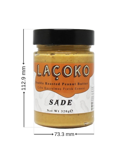 Laçoko Çifte Kavrulmuş Yer Fıstığı Ezmesi 320 G