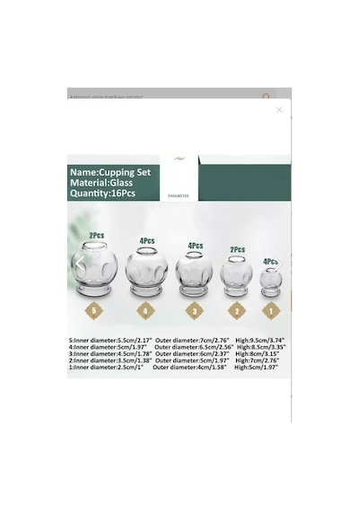 Medikaltec Cam Masaj Kupa Seti 16 Adet 4 Pcs 3