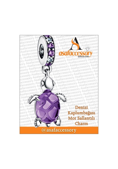 Mor Kaplumbağa Charm Asafaccessory