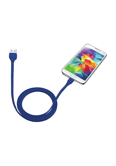 Trust 20136 Urban Flat Micro Usb 1 M Kablo Mavi