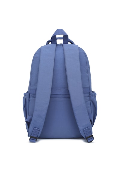 Smart Bags Büyük Boy Laptop Bölmeli Çok Cepli Su Geçirmez Krınkıl Kumaş Lise Okul Çantası Mavi