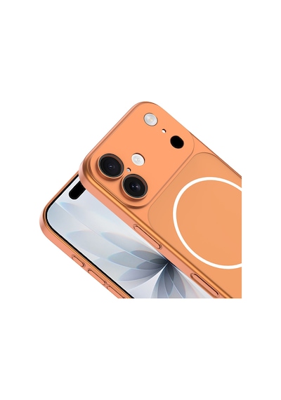 Nourthkiingdom Apple Uyumlu iPhone 17 Kılıf Nrtk M-safe Şarj Özellikli Kamera Korumalı Spark Kapak - Turuncu Turuncu