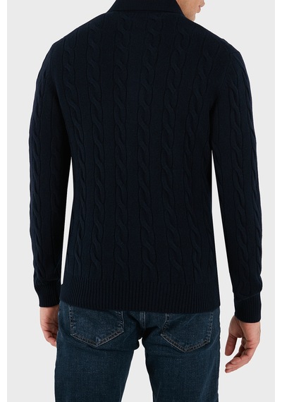 Gran Sasso Erkek Polo Yaka Kazak 23172 19651 598 Lacivert Lacivert