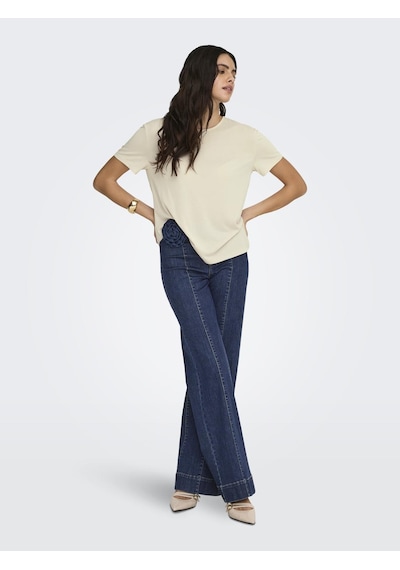 Only Onlmadison Hw Wide Rose Belt Kadın Jean Pantolon 15361153 İndigo