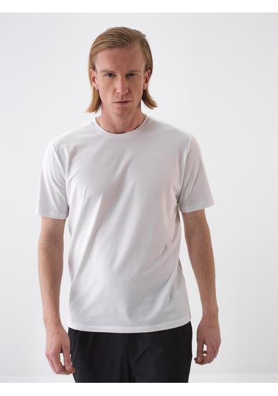 Xint Beyaz Pamuk Dokulu Slim Fit Tişört 502206