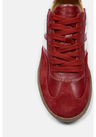 Sasha Kırmızı Hakiki Deri Kadın Sneaker Kırmızı