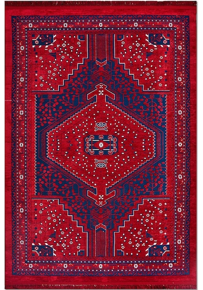 Anatolıa Halı Sahra -kırmızı / Lacivert -oturma Odası, Salon -kolay Temizlenebilir 4237849