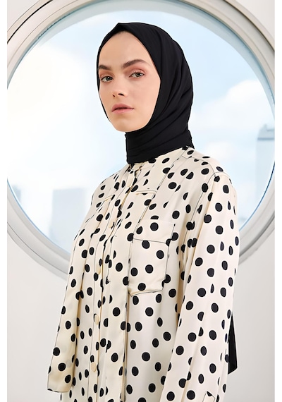 Melodi Scarf Kadın Tesettür Medine İpeği Şal Siyah Siyah