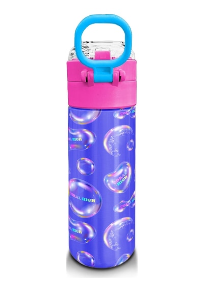 Coral High Kids Lavanta Pembe Baloncuk Desenli Pipetli Ve Direkt İçim Çelik Termos 500 Ml 31981 Lavanta - Pembe