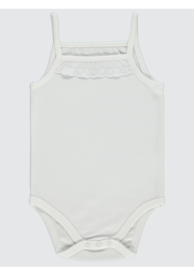 Civil Baby Kız Bebek Çıtçıtlı Badi 2-3 Yaş Beyaz