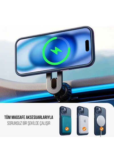 Joko Apple Uyumlu iPhone 15 Kılıf Jota Seri Magsafe Kapak Lacivert