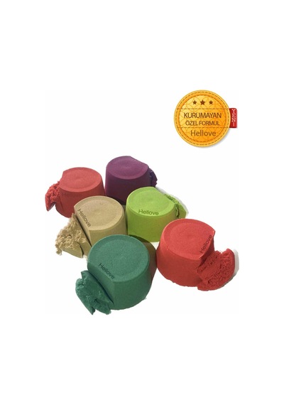 Hellove Kurumayan Kinetik Kum 4 Renk 1 KG 250 G 4 Adet
