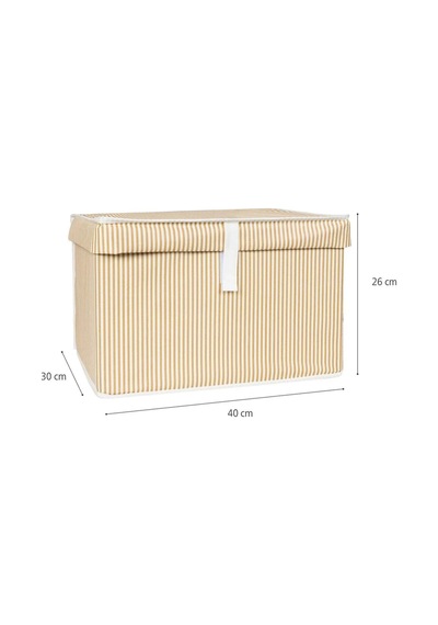 Kapaklı Kutu Hurç Mini 40x30x26 Cm 60 X 40 Kumaş Bej Tr Diğer