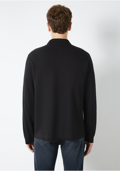 Mavi - Mavi Black Uzun Kollu Siyah Polo Tişört 0613154-900 Siyah