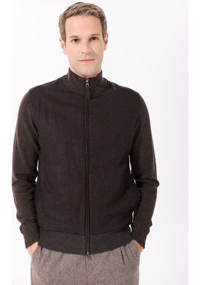 Hackett Koyu Kahve Erkek %100 Yün Slim Fit Ceket Hm703256