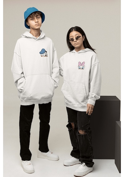 Donald Duck Ve Daisy Duck Sevgili/çift/arkadaşlık 2'li Kapşonlu Sweatshirt Seti 001