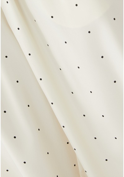 Rohe Şık Polka Noktalı Ipek Pantolon Creme