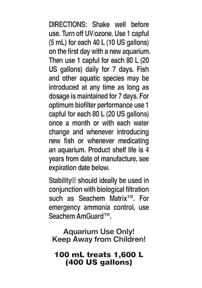 Seachem Stabilty 100 Ml