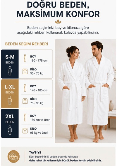 Tek Kişilik Banyo Bornozu %100 Pamuk Şalyaka Bukle Perla Collection Beyaz