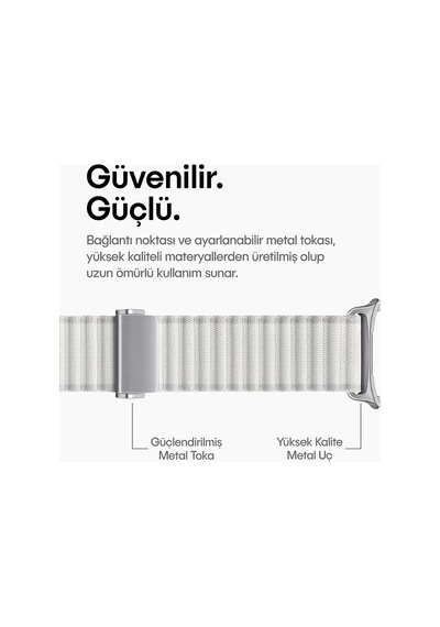 Samsung Galaxy Watch Ultra 47mm İle Uyumlu Delikli Model Trail Loop Yumuşak Ve Hafif Kumaş Kordon Çok Renkli