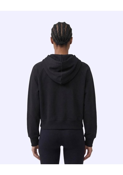 Kappa Milas Full Zip Kadın Siyah Regular Fermuarlı Eşofman Üstü