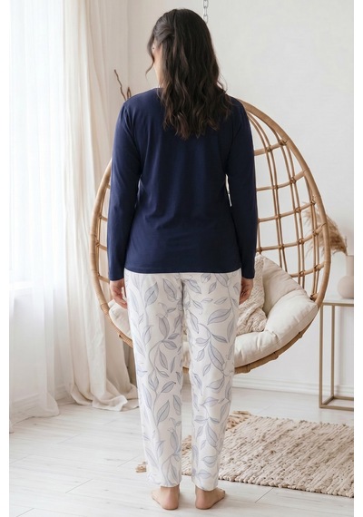 Siyah İnci Lacivert Desenli Nakışlı Büyük Beden Battal Boy Viskon Örme Pijama Takım 26224830 Siyah İnci Lacivert Desenli Nakışlı Büyük Beden Battal Boy Viskon Örme Pijama Takım 26224830