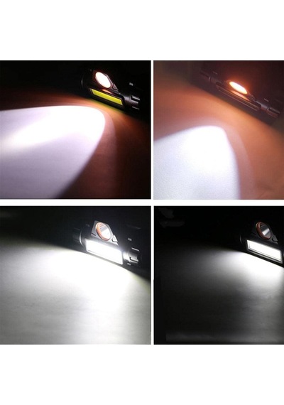 Cata Ct-9120 Mir Kafa Lambası 200lm Fener Led Usb Akkülü Şarjlı Su Geçirmez Cob Dağ Gece Balıkçılık Siyah