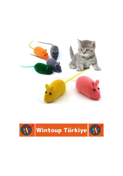 Evcil Hayvan Pet Enerji Atma Zihinsel Uyarı İlgi Çekici Sesli Sevimli Kedi Eğitim Oyun Faresi 4 Adet