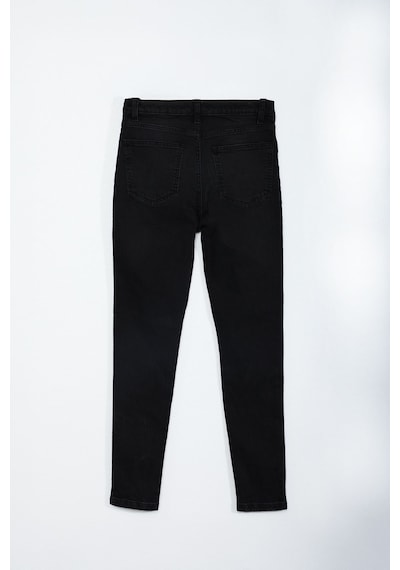 Kadın Yüksek Bel Dar Paça Skinny Fit Antrasit Jean Pantolon Antrasit